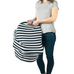 Black & White Stripe Car Seat Cover