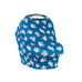 Blue Floral Car Seat Cover