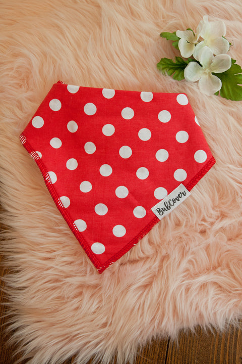 Red and White Polka Dot Bib