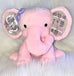 Personalized Plush Baby Elephant with Newborn Stats