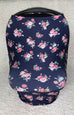 Blue Floral Car Seat Cover